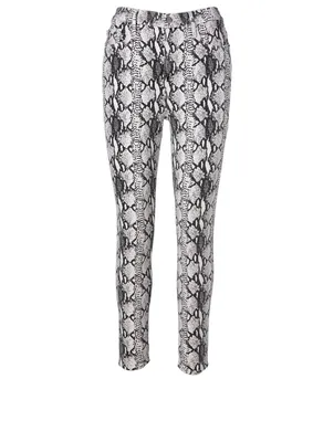 Ali High-Waisted Skinny Jeans Python Print