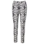 Ali High-Waisted Skinny Jeans Python Print