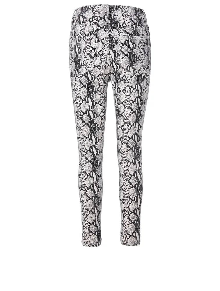 Ali High-Waisted Skinny Jeans Python Print