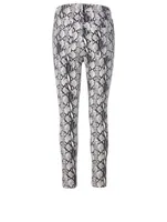 Ali High-Waisted Skinny Jeans Python Print