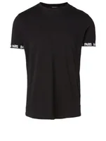 Cotton T-Shirt With Logo Band