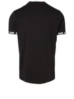 Cotton T-Shirt With Logo Band