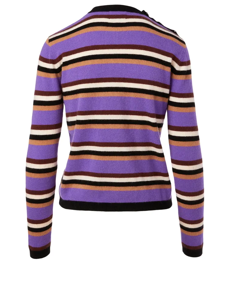 Cashmere Sweater Stripe Print