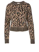Maris Alpaca-Blend Sweater Leopard Print