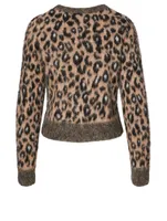 Maris Alpaca-Blend Sweater Leopard Print