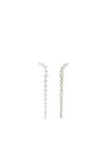 Aria 18K Gold Dagger Earrings With Diamonds