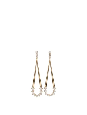 Aria Jane 18K Gold Earrings With Diamonds