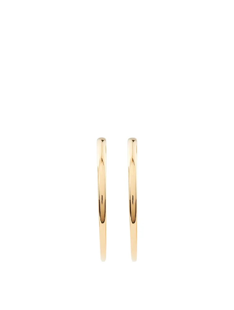 Large Aria 18K Gold Hoop Earrings With Diamonds