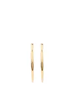 Large Aria 18K Gold Hoop Earrings With Diamonds