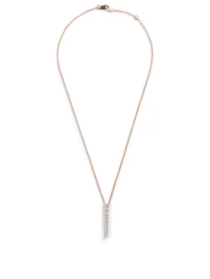 Aria 18K Rose Gold Necklace With Diamonds