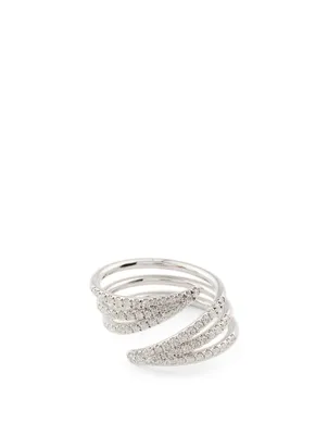 Cristina 18K White Gold Ring With Diamonds