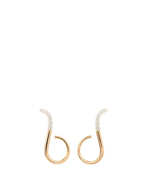 Aria Grace 18K Gold Earrings With Diamonds
