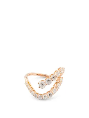 Aria Skye 18K Rose Gold Ring With Diamonds