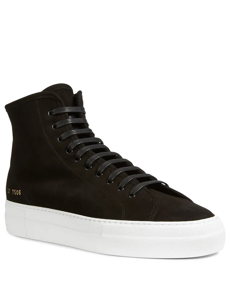 Tournament Suede High-Top Sneakers With Shearling Lining