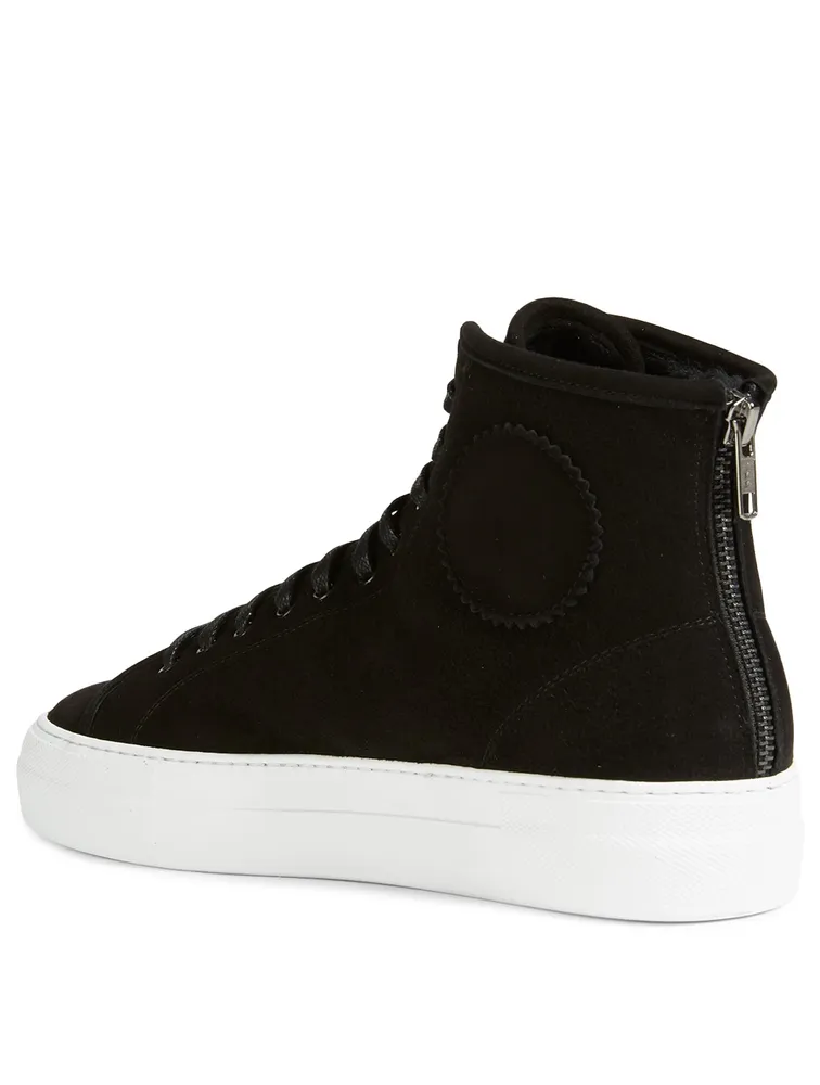 Tournament Suede High-Top Sneakers With Shearling Lining