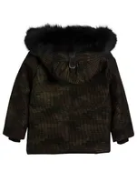 Jo Kids Down Coat With Fur Hood