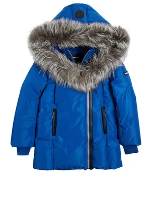 Leelee Youth Down Coat With Fur Collar