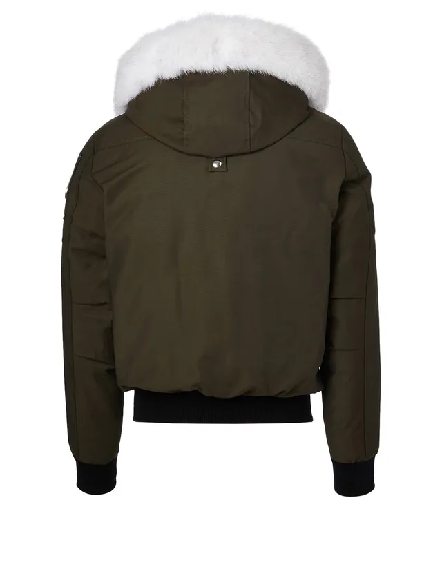 MOOSE KNUCKLES Goldboro Bomber Jacket With Fur Trim Square, 41% OFF