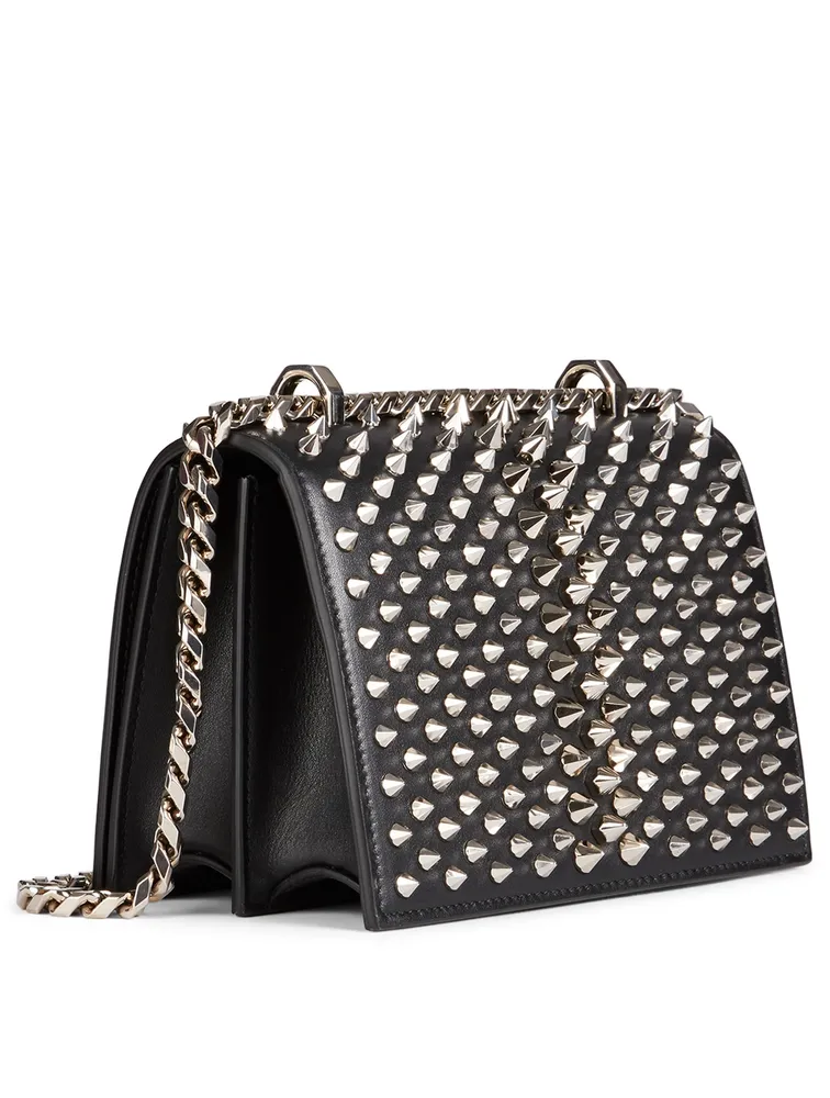 Small Leather Jewel Bag With Studs