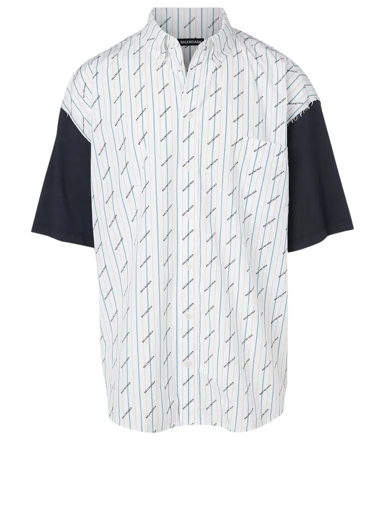 Cotton Short-Sleeve Shirt Logo Print