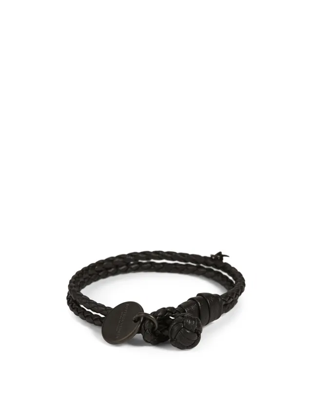 Bottega Veneta Leather Intrecciato Bracelet