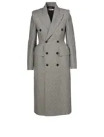 Hourglass Wool Long Coat