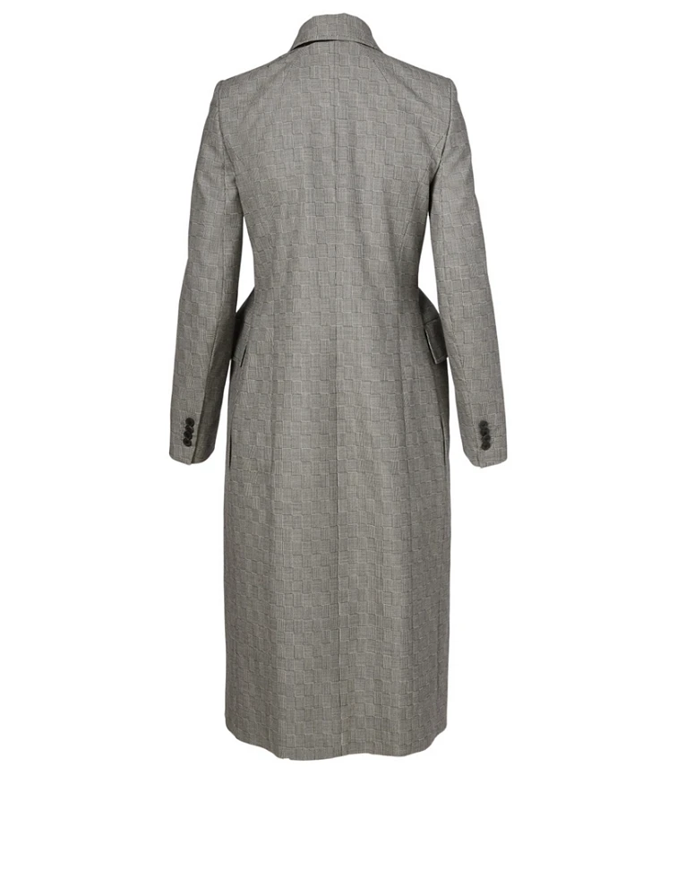 Hourglass Wool Long Coat