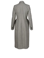 Hourglass Wool Long Coat