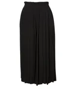 Pleated Crepe Culottes