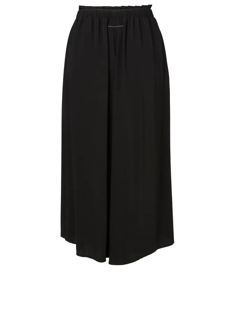 Pleated Crepe Culottes