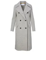 Wool Double-Breasted Midi Coat