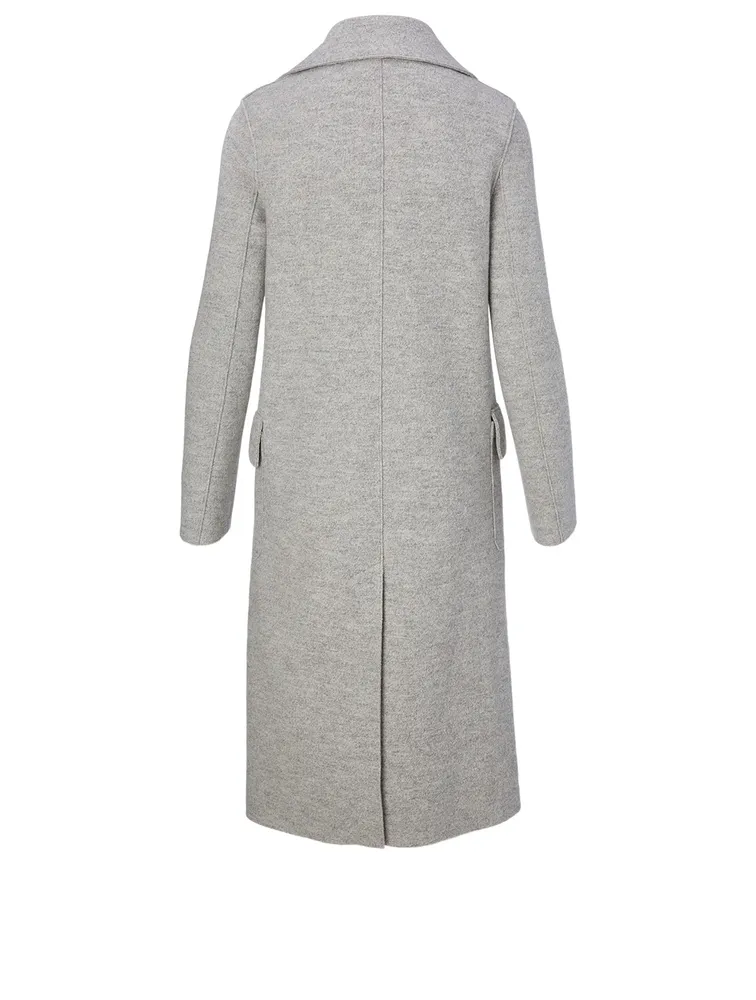 Wool Double-Breasted Midi Coat
