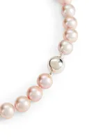 18K White Gold Pink Pearl Necklace