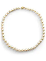 18K Gold Cream Pearl Necklace