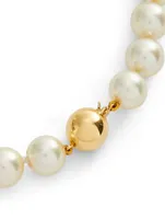 18K Gold Cream Pearl Necklace