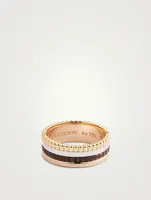 Small Quatre Classique Gold Ring With Brown PVD