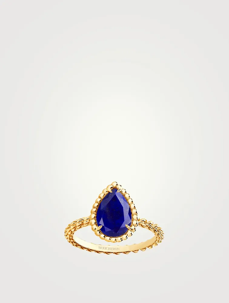 Serpent Boheme Gold Ring With Lapis Lazuli