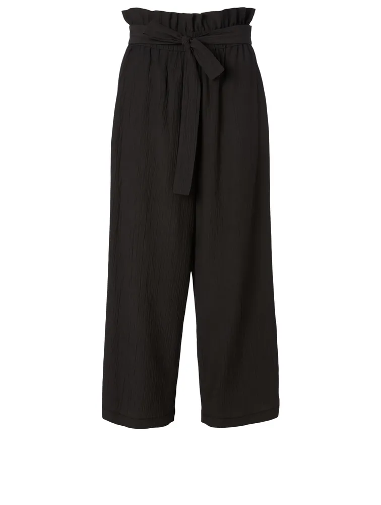 Cropped Paperbag Pants