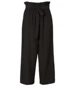 Cropped Paperbag Pants