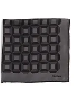 Silk Pocket Square In Square Print