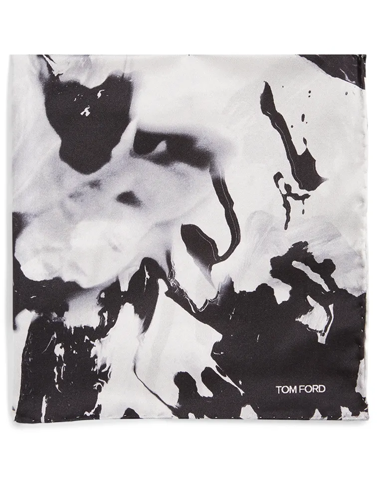 Silk Pocket Square In Abstract Print