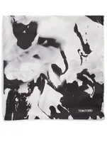Silk Pocket Square In Abstract Print
