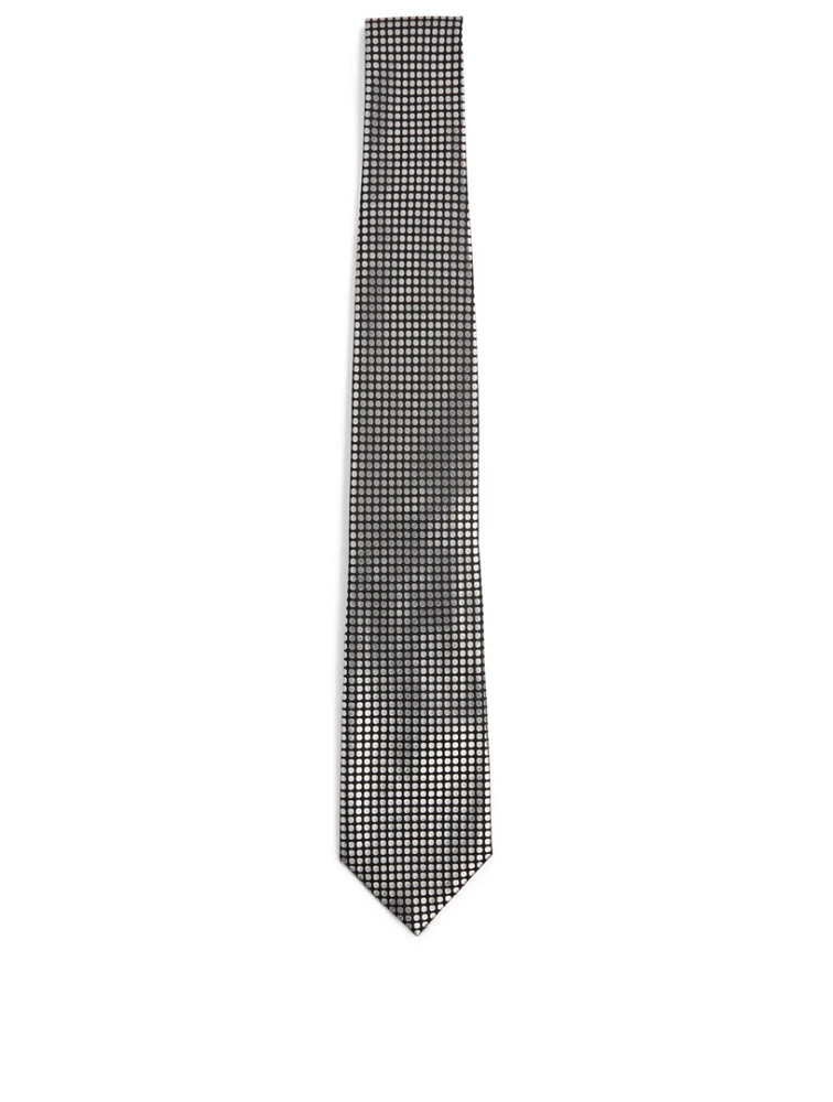 Silk-Blend Tie In Dot Print