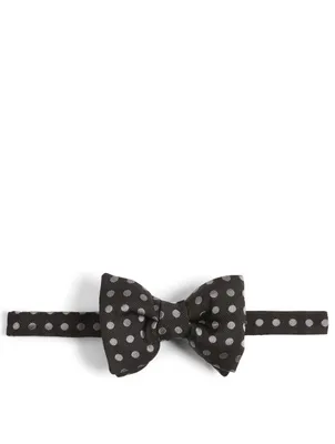 Silk Evening Bow Tie In Polka Dot