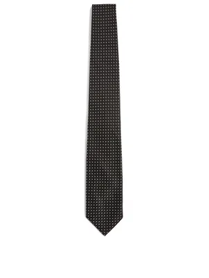 Silk-Blend Tie In Polka Dot