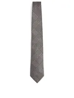 Silk And Wool Tie In Plaid Print