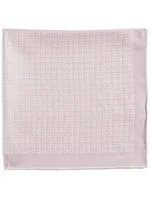 Silk Pocket Square In Cube Print