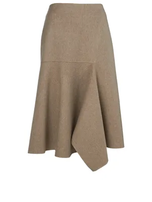 Wool And Cashmere Asymmetric Skirt