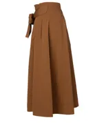 Wool-Blend Midi Skirt