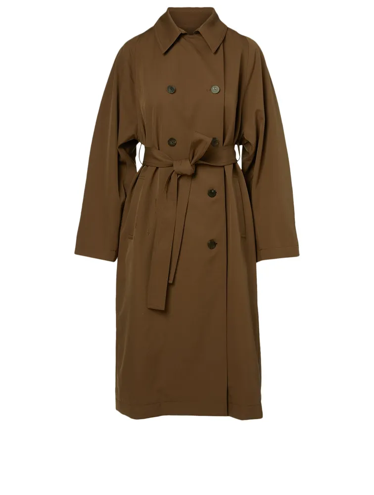 Wool-Blend Double-Breasted Coat